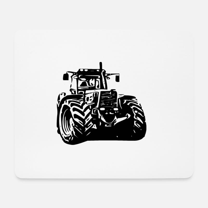 Traktor - Mousepad (Querformat) - Weiß