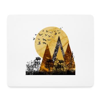 Multicolored mountain pattern - Mouse Pad (horizontal) - white - Front