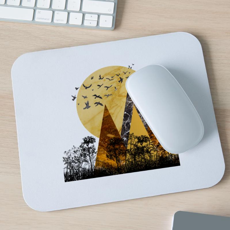 Multicolored mountain pattern Mouse Pad (horizontal)