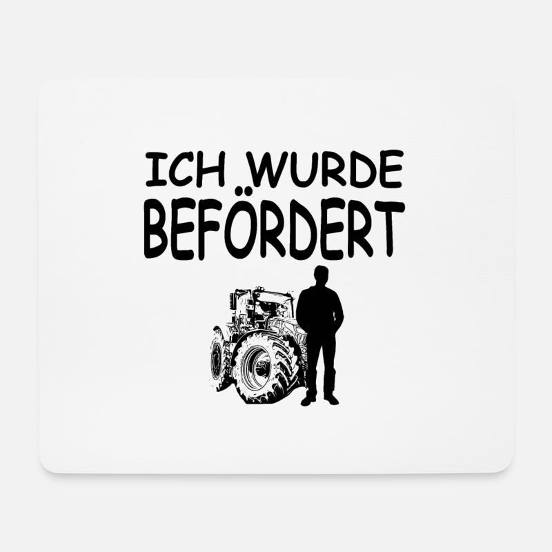 Traktor - Mousepad (Querformat) - Weiß