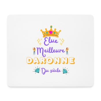 Elue meilleure daronne du siècle - Tapis de souris (format paysage) - blanc - Devant