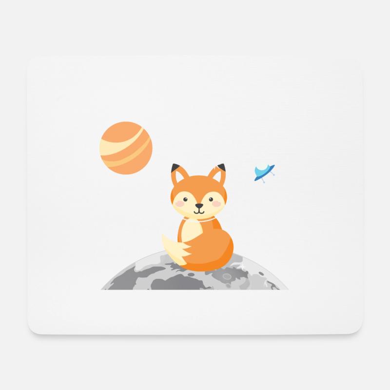 cosmic little fox - Mouse Pad (horizontal) - white