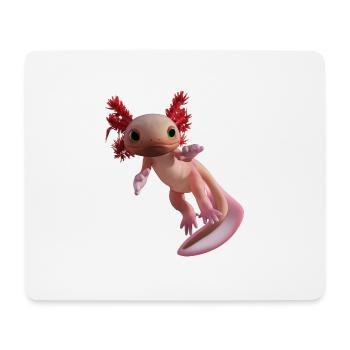 Axolotl - Mousepad (Querformat) - Weiß - Vorne
