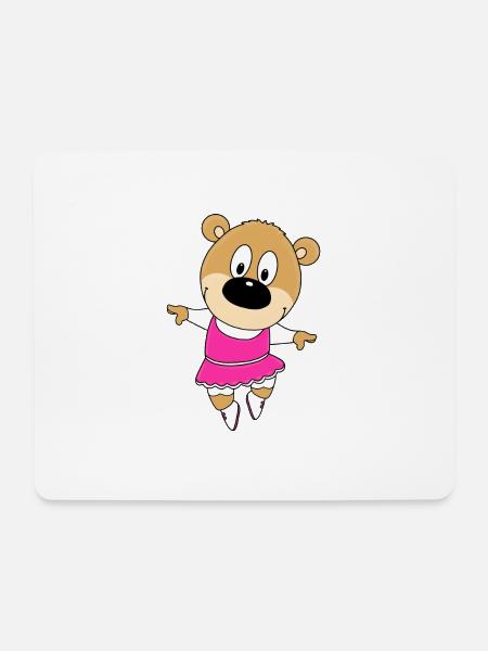 TEDDYBÄR - BÄR - TEDDY - TANZEN - BALLERINA - Mousepad (Querformat) - Weiß