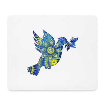 Flower Peace Dove - Mouse Pad (horizontal) - white - Front
