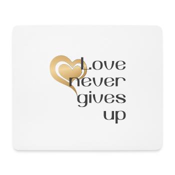 Christian Design Love Never Gives Up Bible Verse - Mouse Pad (horizontal) - white - Front