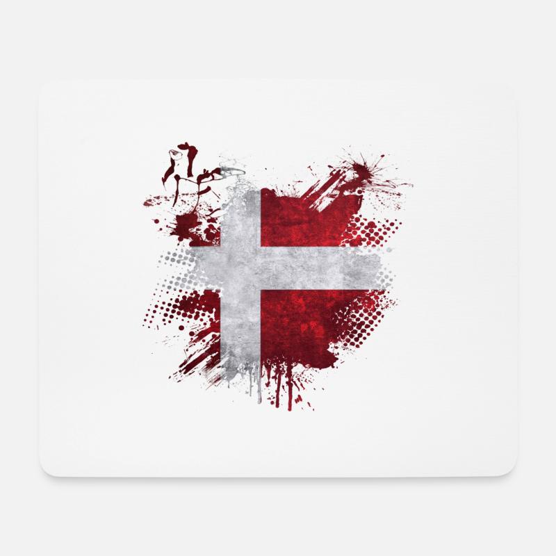 Graffitti Dänemark - Mousepad (Querformat) - Weiß