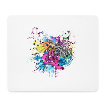 Graffitti - Tapis de souris (format paysage) - blanc - Devant