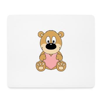 TEDDYBÄR - LIEBE - HERZ - TEDDY - BÄR - KIND - Mousepad (Querformat) - Weiß - Vorne