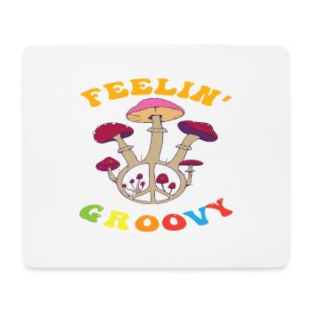 Feelin Groovy Paix Paix Liberté Hippie - Tapis de souris (format paysage) - blanc - Devant