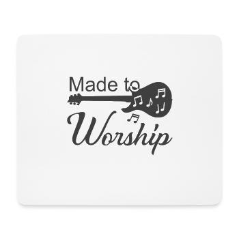 Christian Design Made to Worship - Mouse Pad (horizontal) - white - Front