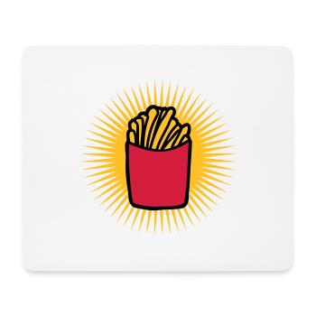 Frites de Français de sablage - Tapis de souris (format paysage) - blanc - Devant