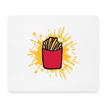 Éclaboussures de couleur Français frites - Tapis de souris (format paysage) - blanc - Devant
