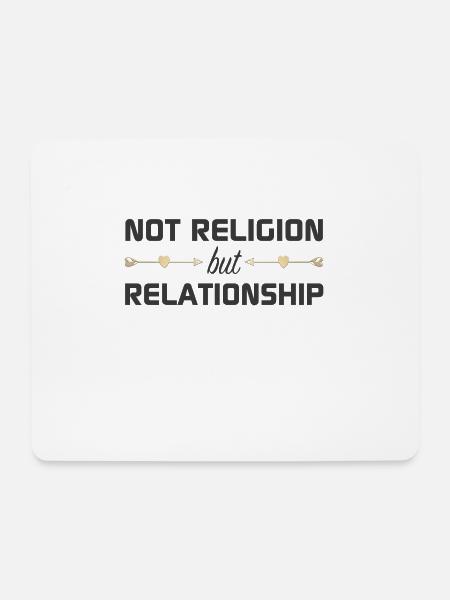 Christliches Design nicht Religion, sondern Beziehung - Mousepad (Querformat) - Weiß