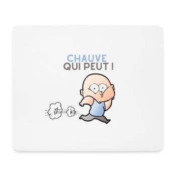 Chauve qui peut ! Cadeau drôle pour homme chauve - Tapis de souris (format paysage) - blanc - Devant