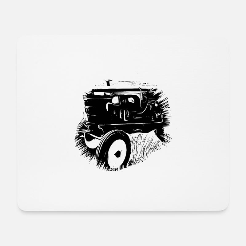 Tractor - Mouse Pad (horizontal) - white