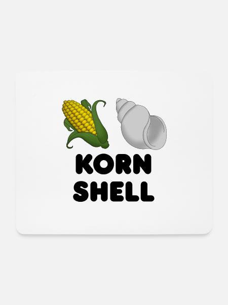 Korn Shell | KSH | Maisschale - Mousepad (Querformat) - Weiß