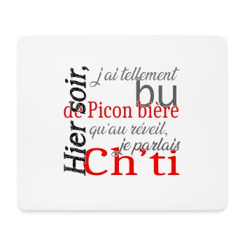 Fan de picon bière - Tapis de souris (format paysage) - blanc - Devant