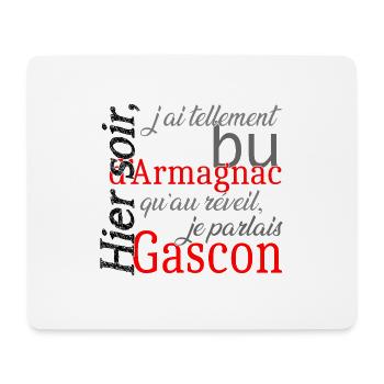Fan d'armagnac - Tapis de souris (format paysage) - blanc - Devant
