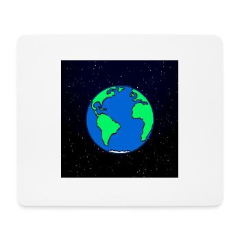 Earth and space - Mouse Pad (horizontal) - white - Front