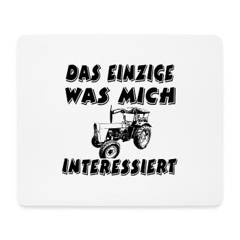 Traktor - Mousepad (Querformat) - Weiß - Vorne