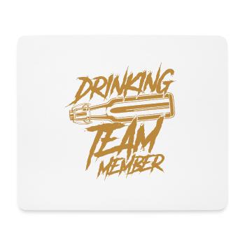 Drinking Team Member Beer Bottle - Mouse Pad (horizontal) - white - Front