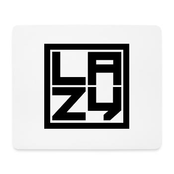 Schild Lazy Viereck - Mousepad (Querformat) - Weiß - Vorne