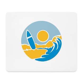 County Beach Surfboard - Mouse Pad (horizontal) - white - Front