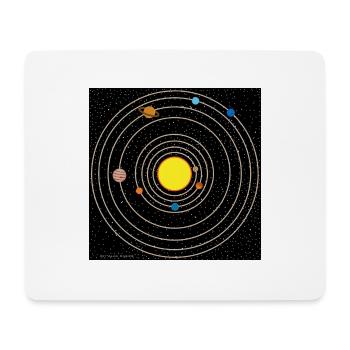 Sonnensystem - Mousepad (Querformat) - Weiß - Vorne