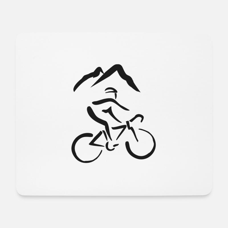 Cyclisme - Tapis de souris (format paysage) - blanc