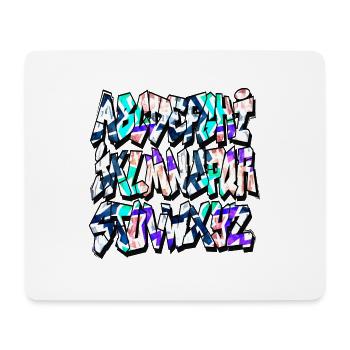 Graffiti-Alphabet - Mousepad (Querformat) - Weiß - Vorne