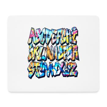 Graffiti-Alphabet - Mousepad (Querformat) - Weiß - Vorne