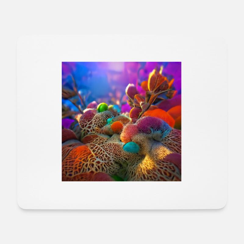 Buntes Unterwasser-Korallenriff - Mousepad (Querformat) - Weiß