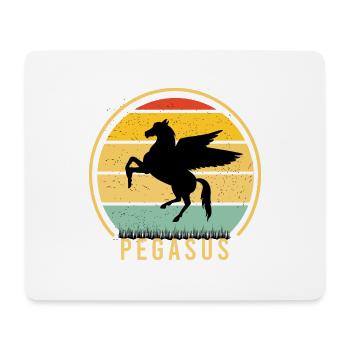 Pegasus Horse Unicorn Retro Vintage - Mouse Pad (horizontal) - white - Front