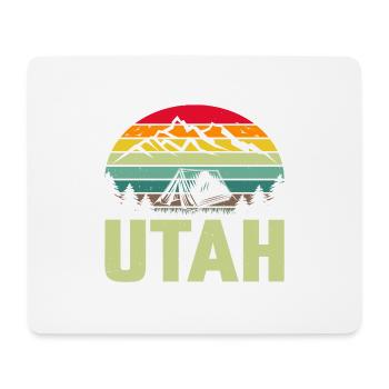 Utah Retro Vintage Mountains - Mouse Pad (horizontal) - white - Front