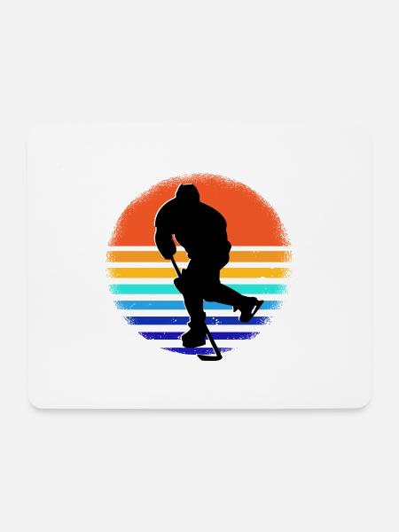 Ice - Hockey - Player - Mousepad (Querformat) - Weiß