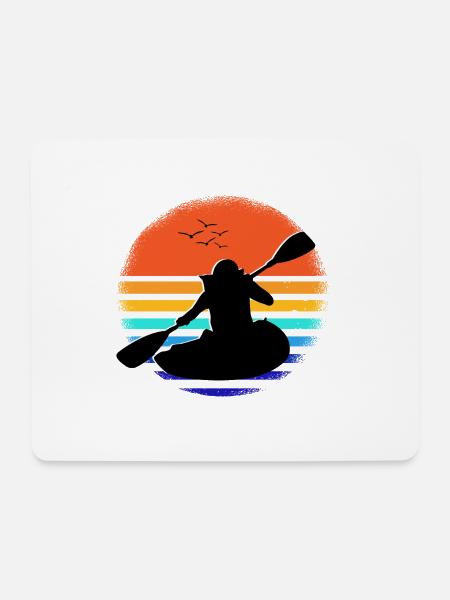 Kayak - Mousepad (Querformat) - Weiß