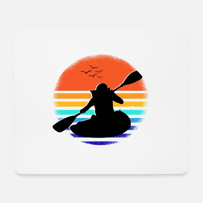 Kayak - Mousepad (Querformat) - Weiß