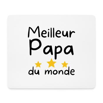 Meilleur Papa du monde - Tapis de souris (format paysage) - blanc - Devant