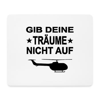 Hubschrauber - Mousepad (Querformat) - Weiß - Vorne