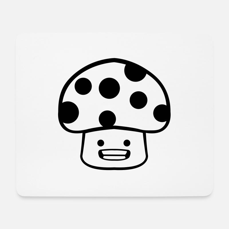 Pilz Comic - Mousepad (Querformat) - Weiß