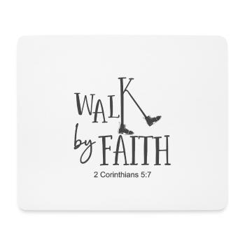 Christian Design Walk by Faith 2 Korinther 5 - Mousepad (Querformat) - Weiß - Vorne