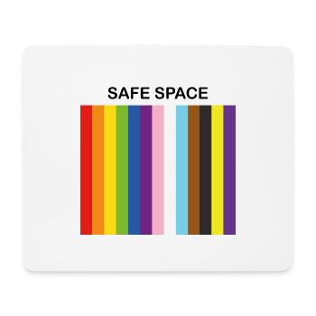 LBGTQIA Safe Space pride ally - Mouse Pad (horizontal) - white - Front