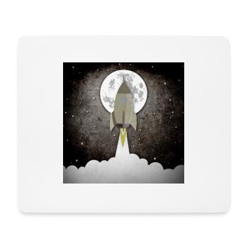 Alte Rakete hebt ab - Mousepad (Querformat) - Weiß - Vorne