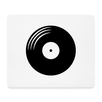 Disque vinyle rond - Tapis de souris (format paysage) - blanc - Devant