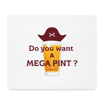 Möchten Sie ein Mega-Pint? - Mousepad (Querformat) - Weiß - Vorne