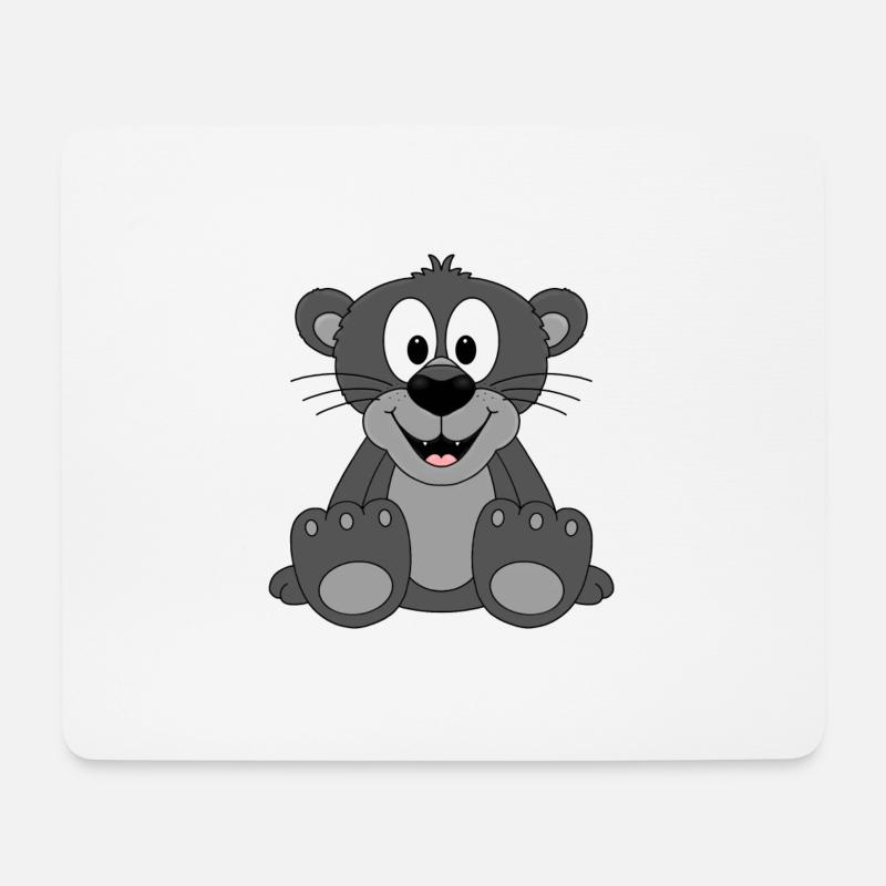 PANTHER - TIER - KIND - BABY - Mousepad (Querformat) - Weiß
