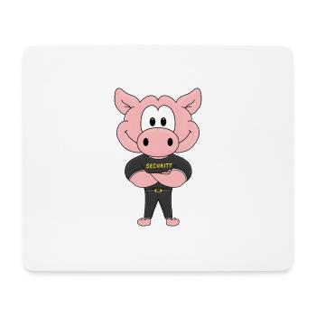 SCHWEIN - PIG - SECURITY - BODYGUARD - TIER - Mousepad (Querformat) - Weiß - Vorne