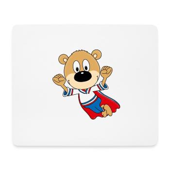 SUPERHELD - TEDDY - BÄR - KINDER - BABY - Mousepad (Querformat) - Weiß - Vorne