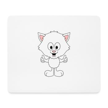 KATZE - LIKE - LIKEN - MÖGEN - TIER - KIND - BABY - Mousepad (Querformat) - Weiß - Vorne